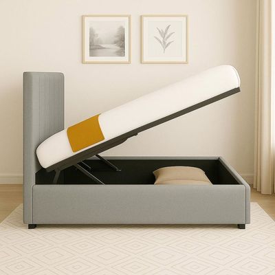 GIORDANI Velvet Upholstered Tufted Bed King size with STORAGE