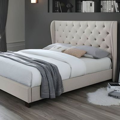 LETTO CURVED DESIGN BED FRAME WITH HYDRAULIC GAS LIFT UP - KING SIZE: 180X200