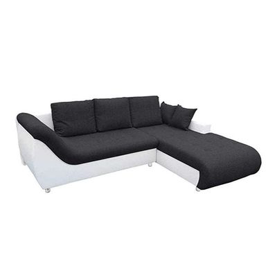 R2R Convertible Four seater Sofa Bed Black and White (L part on the right side)