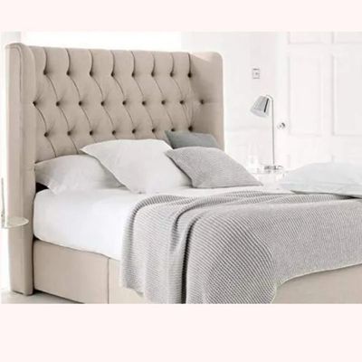 Tufted Fabric Upholstered Headboard in Queen Size: 160x200 cm