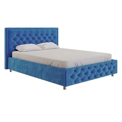 Earnest Comfort Upholstered Bed Without Mattress By King Size 180x200cm Blue