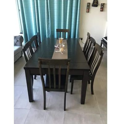 8 Seater Solid Malaysian Wood Dining Table Set