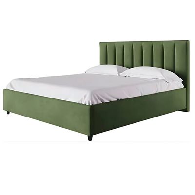 Mexxony Comfort Upholstered Bed (Without Mattress) by R2R - Queen Size (160cm x 200cm) (Green)
