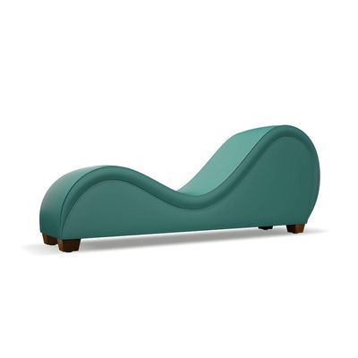 S Shape Sofa In Cyan PVC Leather