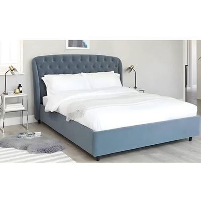 Minolo Pewter Velvet King Size Bed