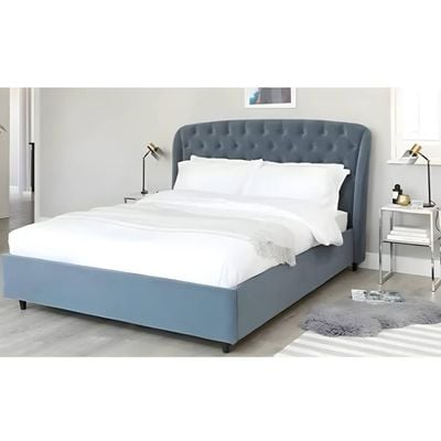 Minolo Pewter Velvet King Size Bed