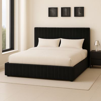 Minolo Pewter Velvet King Size Bed