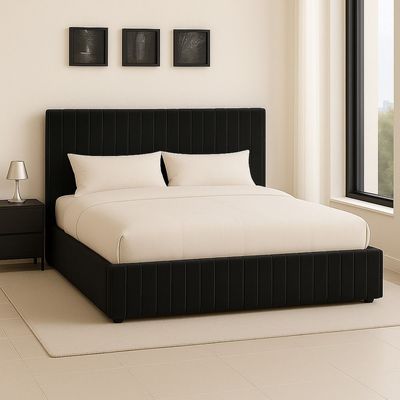 Minolo Pewter Velvet King Size Bed