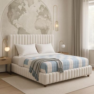 Mumford Comfort Upholstered Bed Pillow Top Pocket Spring Mattress With Memory Foam By Super King Size 200x200cm