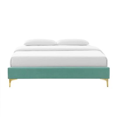 Sutton Velvet180X200 King Bed/Teal