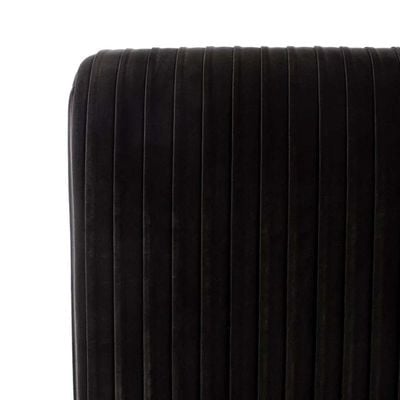 Hazel Pleated Velvet 180X200 King Bed/Black 