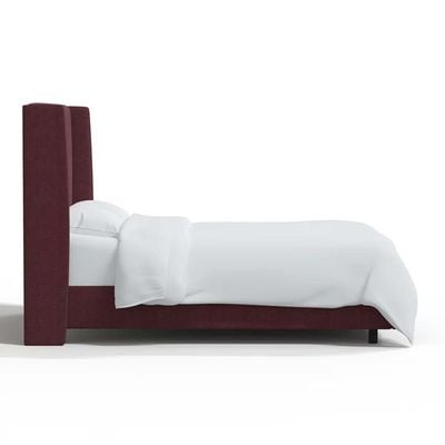 Goodrich Velvet Upholstered 180X200 King Bed/Maroon 