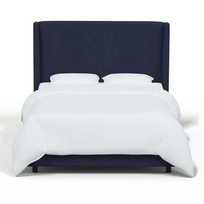 Goodrich Velvet Upholstered 180X200 King Bed/Navy Blue 