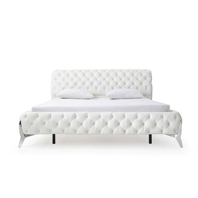 Vienna Velvet 180X200 King Bed/White