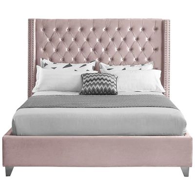 Aiden Velvet 180X200 King Bed/Pink Aiden Velvet 180X200 King Bed/Pink