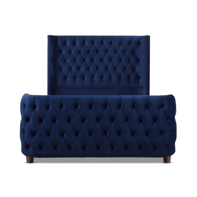 Jennifer Brooklyn Tufted Headboard 180X200 King Bed/Navy Blue