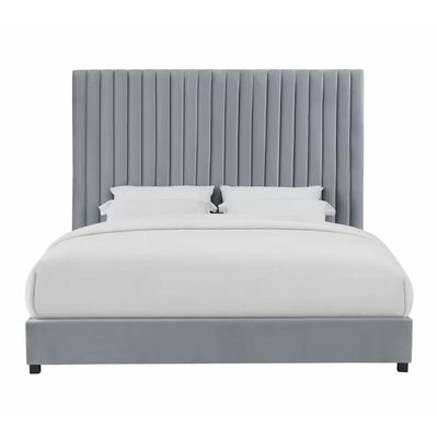 Abid Upholstered 180X200 King Bed/Grey