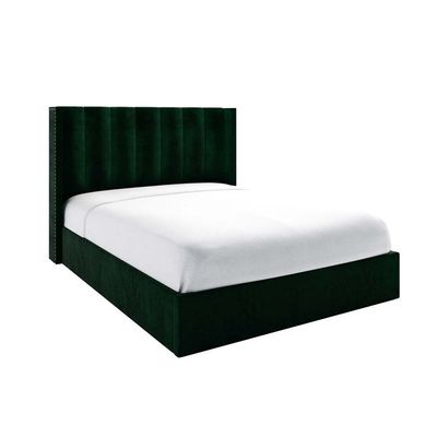 Maddoo Wing Back Medium  Bed  in Green Color