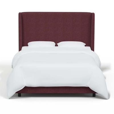 Goodrich Velvet Upholstered 120X200 Single Bed/Maroon 