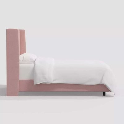 Goodrich Velvet Upholstered 120X200 Single Bed/Pink 