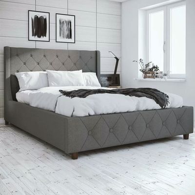 Mercer Tufted Upholstered Platform 100X200 Single Bed