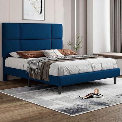 Lombardi Upholstered Platform 100X200 Single Bed