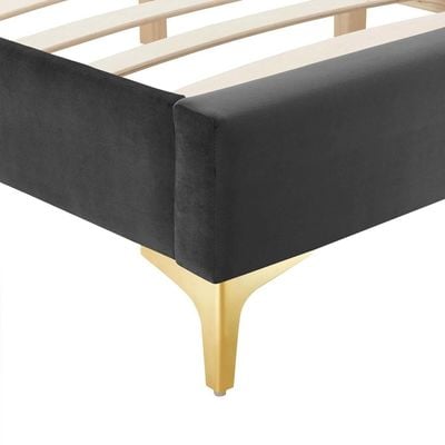 Sutton Velvet 100X200 Single Bed/Charcoal