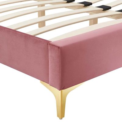 Sutton Velvet 100X200 Single Bed/Pink