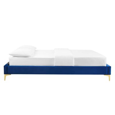 Sutton Velvet 100X200 Single Bed/Navy Blue