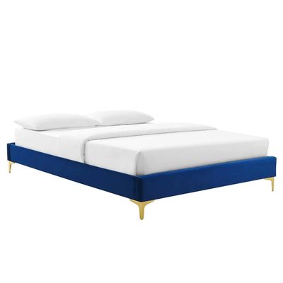 Sutton Velvet 100X200 Single Bed/Navy Blue