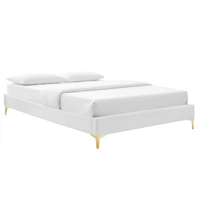 Sutton Velvet 100X200 Single Bed/White