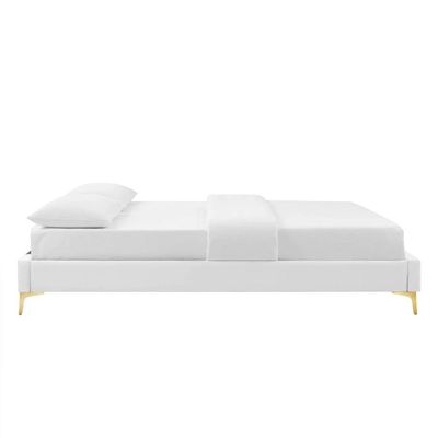 Sutton Velvet 100X200 Single Bed/White