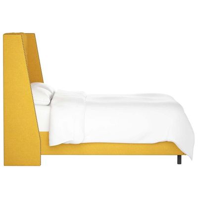 Skyline Wingback 100X200 Single Bed/Yellow