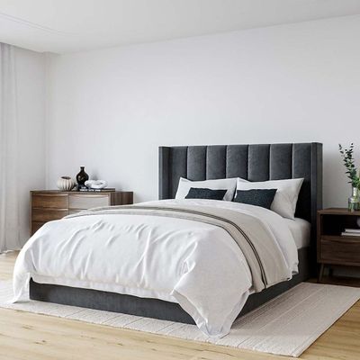 Maddoo Wing Back 100X200 Single Bed/Charcoal