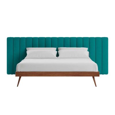 Megane Channel Tufted 100X200 Single Bed/Teal
