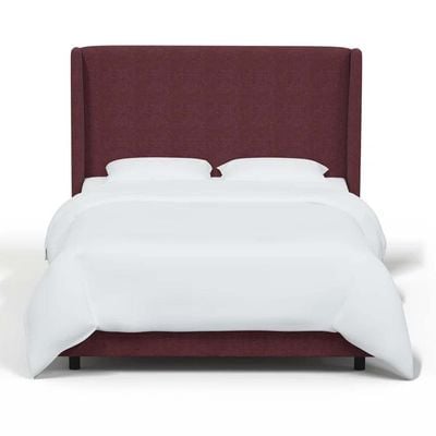Goodrich Velvet Upholstered 100X200 Single Bed/Maroon 