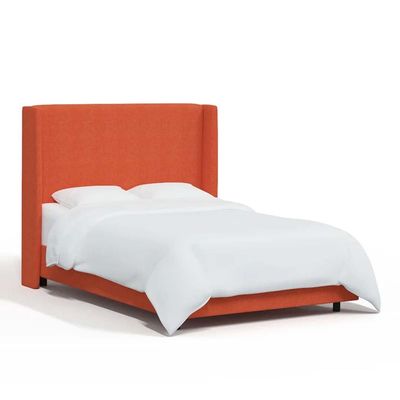 Goodrich Velvet Upholstered 100X200 Single Bed/Orange 