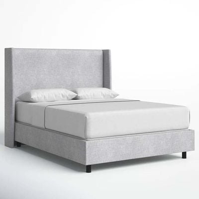 Goodrich Velvet Upholstered 100X200 Single Bed/Grey