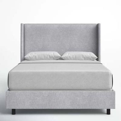 Goodrich Velvet Upholstered 100X200 Single Bed/Grey
