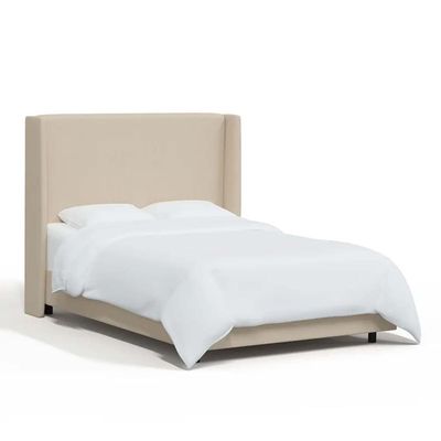 Goodrich Velvet Upholstered 100X200 Single Bed/Beige
