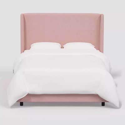 Goodrich Velvet Upholstered 100X200 Single Bed/Pink 