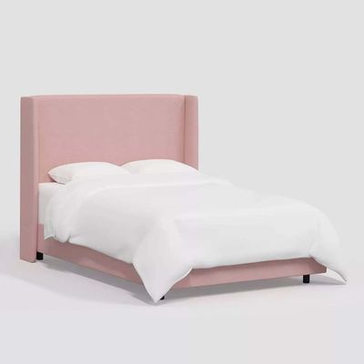 Goodrich Velvet Upholstered 100X200 Single Bed/Pink 