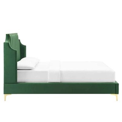 Daniella Channel Tufted 100X200 Single Bed/Green