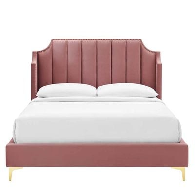 Daniella Channel Tufted 100X200 Single Bed/Pink