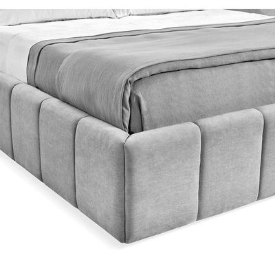 Brix 100X200 Single Bed/Light Grey