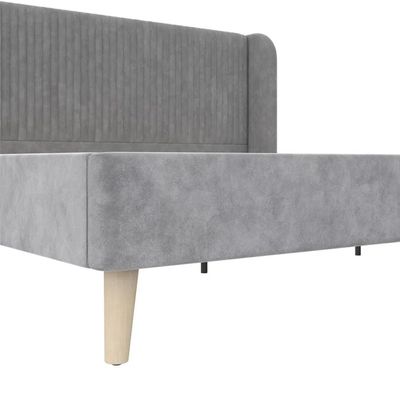 Holly Upholstered Platform 100X200 Single Bed/Grey