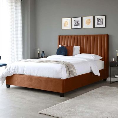 Bella Wingbed 200X200 Super King Bed  /Mustard