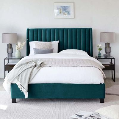 Bella Wingbed 200X200 Super King Bed  /Teal