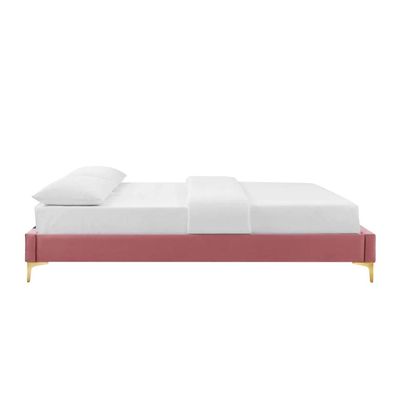 Sutton Velvet 200X200Super King Bed  /Pink