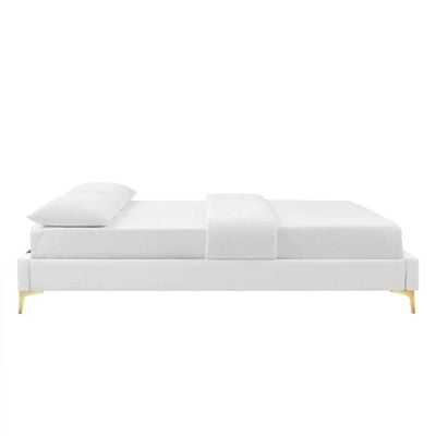 Sutton Velvet 200X200 Super King Bed  /White